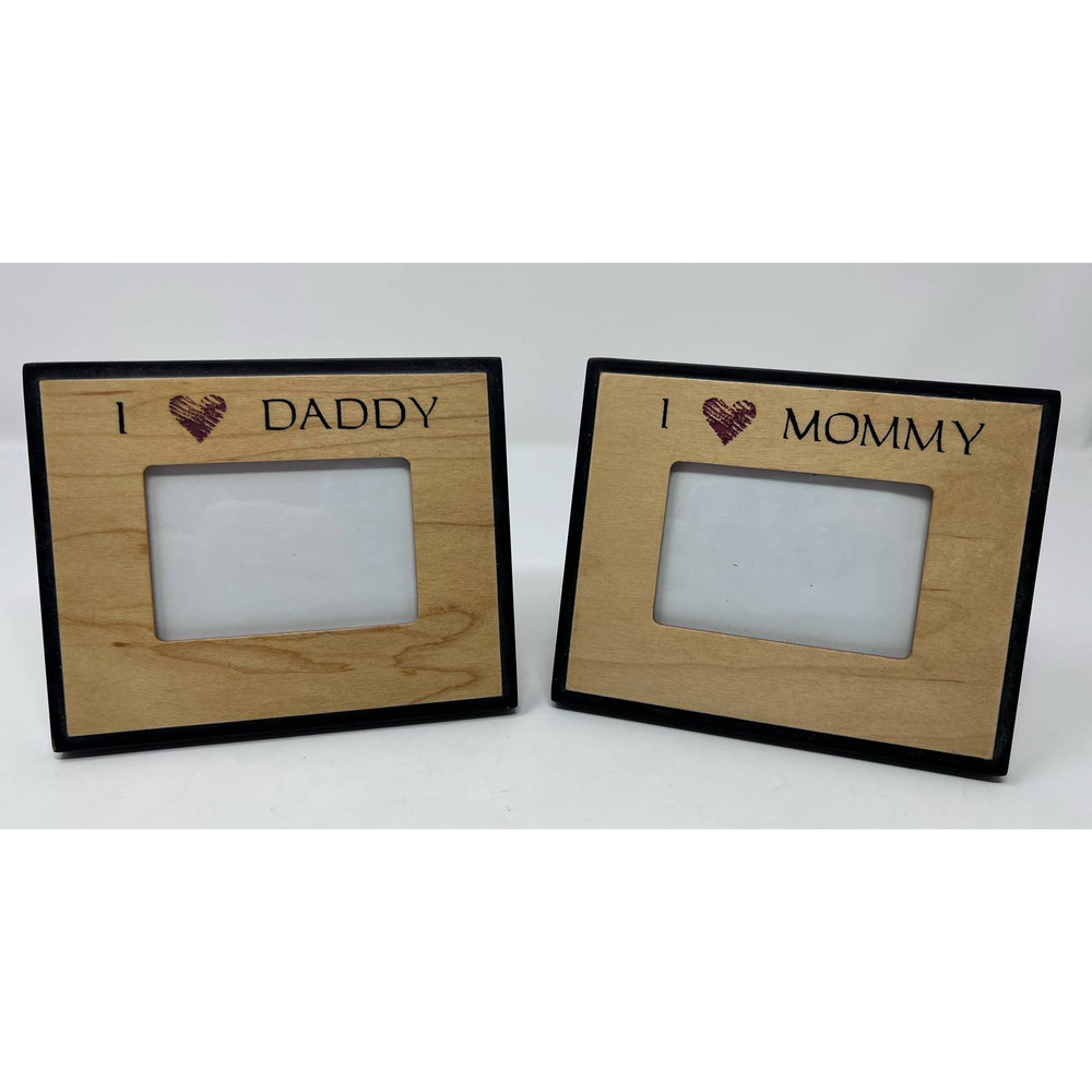 Burnes Group Stand Up Picture Frames 2 X 3 I Love Mommy I Love Daddy